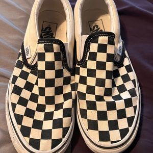 Black and white checkerboard vans
